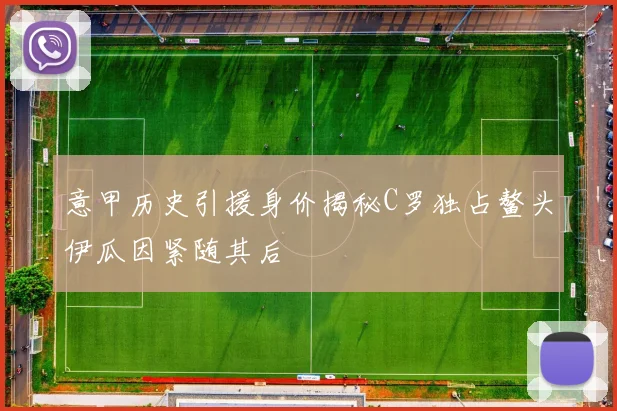 意甲历史引援身价揭秘C罗独占鳌头伊瓜因紧随其后